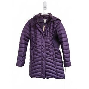 Duluth Trading Company Cold Faithful Down Hooded Parka Purple Womens Sz S
